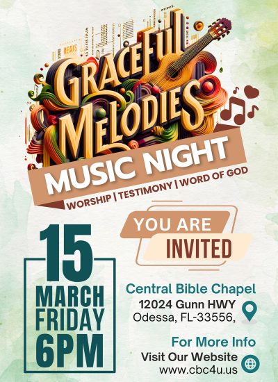 Event for a music night at a church